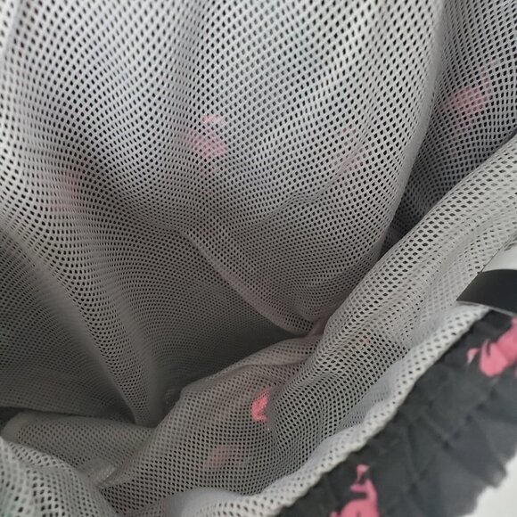 NWT 360 Surf Men's Beach Shorts Black w/ Flamingo and Palm Tree Recycled Poly - Picture 7 of 9